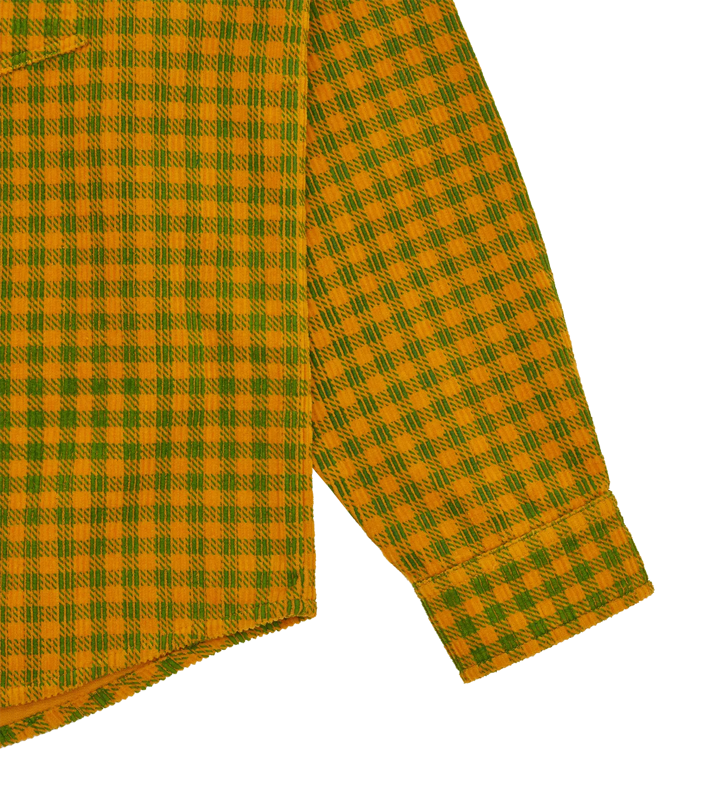 CORDUROY CHECK SHIRT - GREEN CHECK