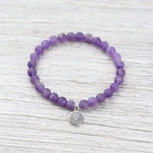 Crown Chakra Amethyst Bracelet