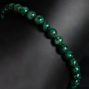 Culann Beaded Green & Black Jade Bracelet