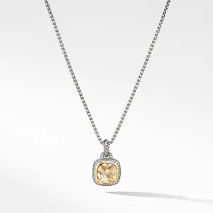 David Yurman Albion 11MM Pendant with Champagne Citrine and Diamonds with 18K Gold