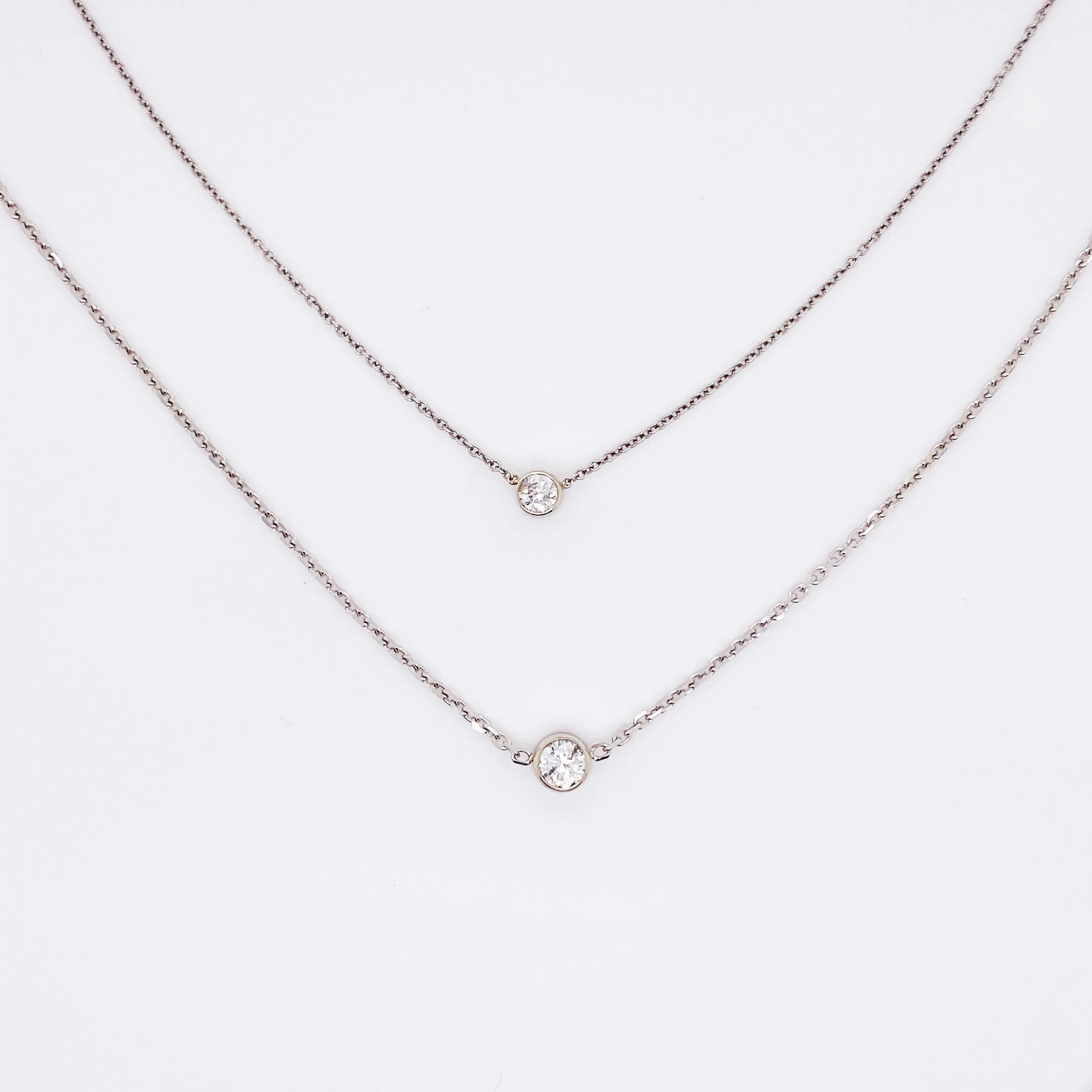 Diamond Bezel Necklace