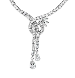 Diamond Lariat Necklace, 36.77 Carats