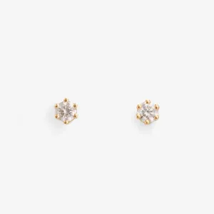 E1901W | Baby White Diamond Studs