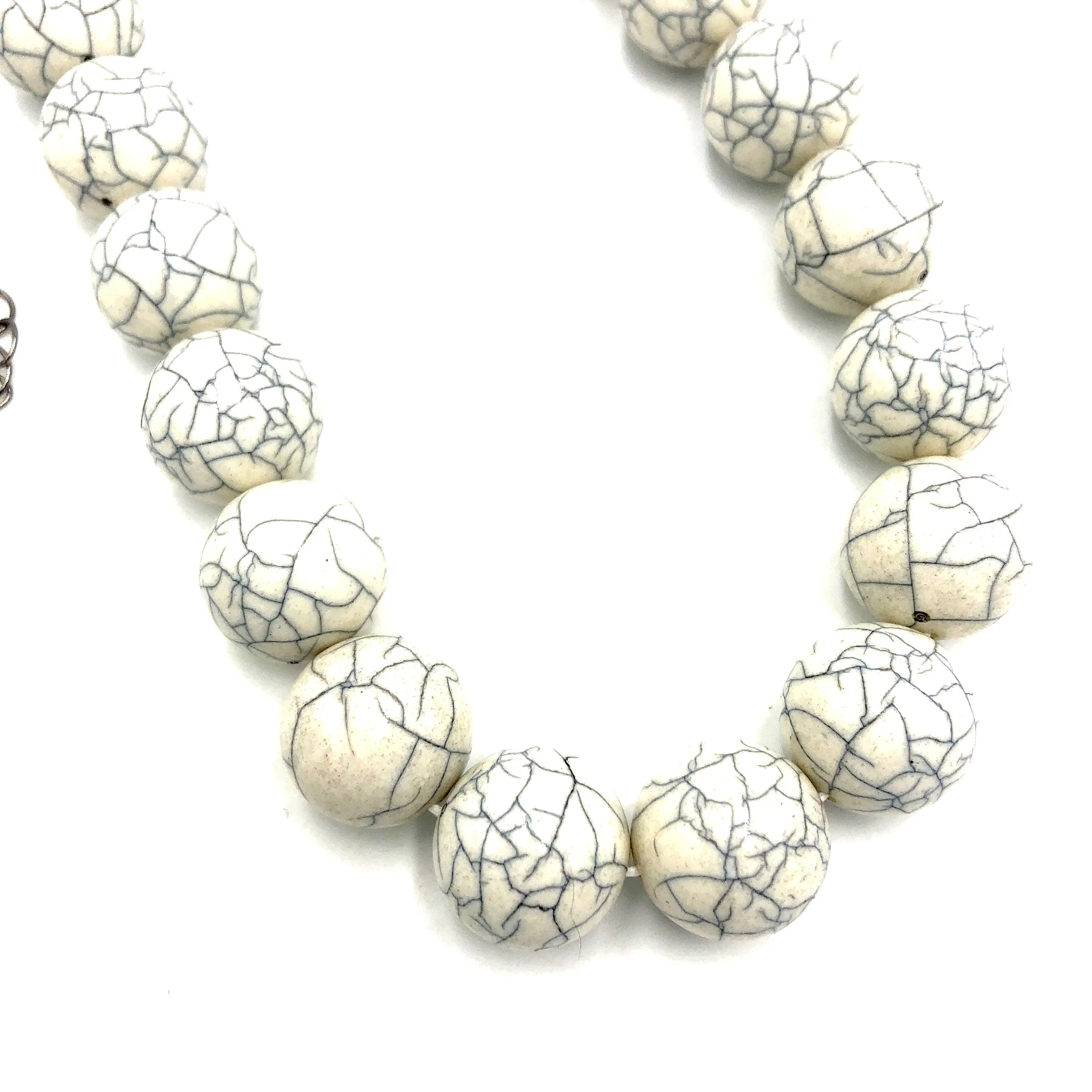 Eggshell Crackle Marco Necklace