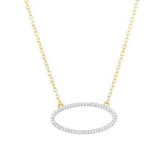 Ella Stein Gold Diamond Oval Necklace (SI1996)