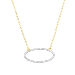 Ella Stein Gold Diamond Oval Necklace (SI1996)