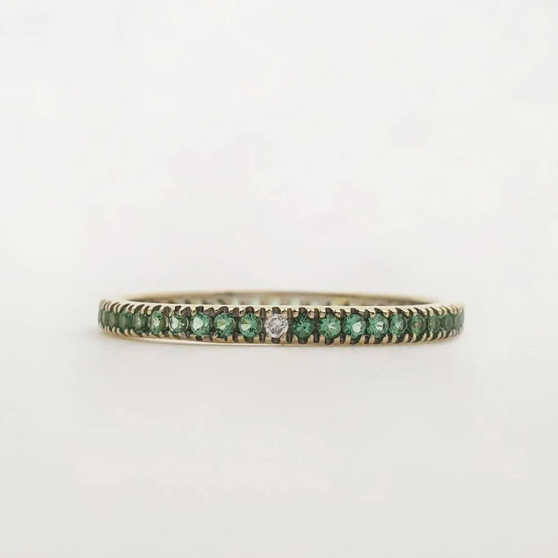 Eternity Green Diamond Ring