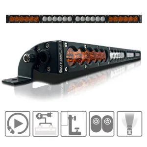 Extreme LED - 25" X6S Slim Amber/White 120W LED Light Bar & Harness