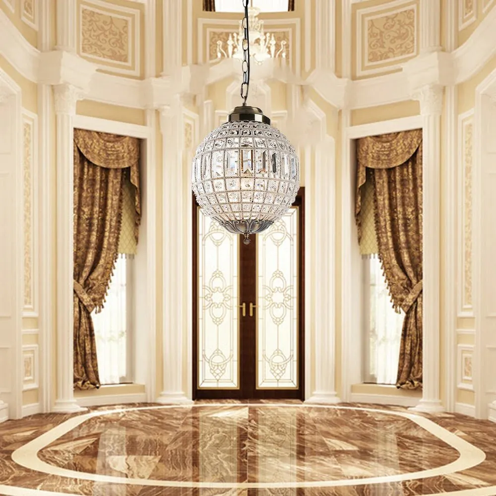 Fancy® Retro Vintage Royal Empire Ball Style Big Led Crystal Modern Chandelier