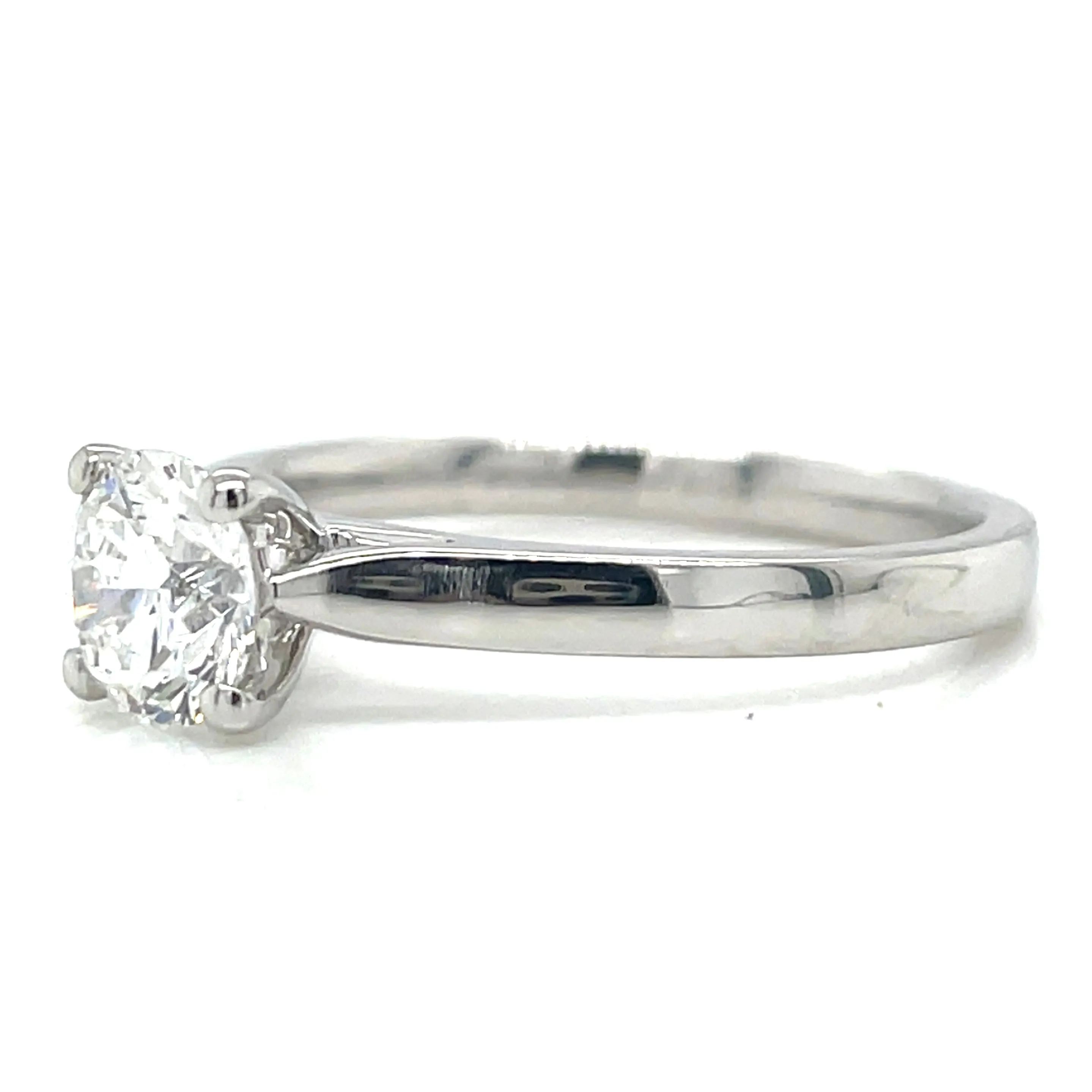 Fay - Platinum Laboratory Grown Four Claw 0.81ct Round Brilliant Solitaire Diamond Ring