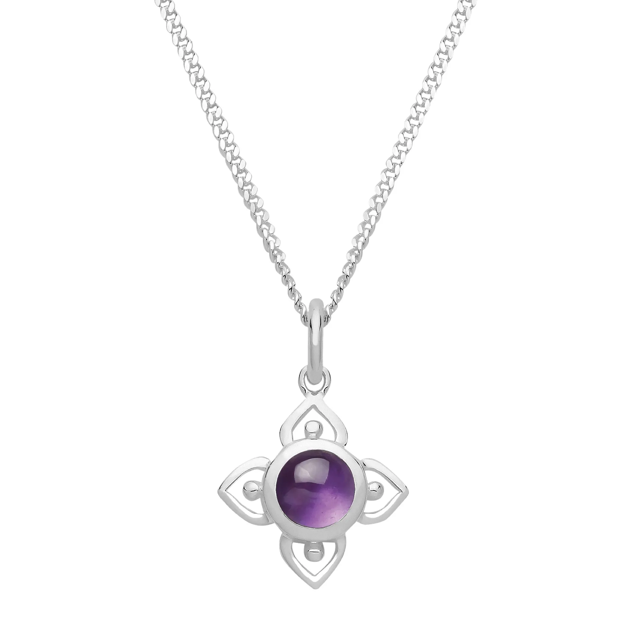 FLEUR - Sterling Silver & Amethyst Necklace