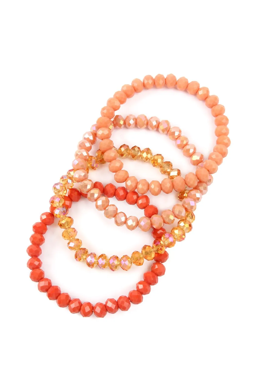 Four Line Crystal Beads Stretch Bracelet