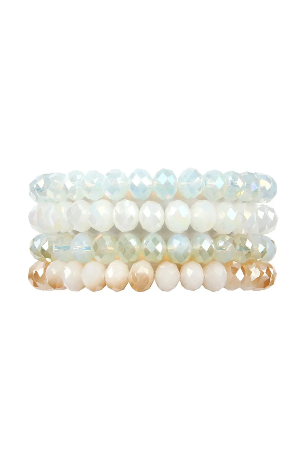 Four Line Crystal Beads Stretch Bracelet