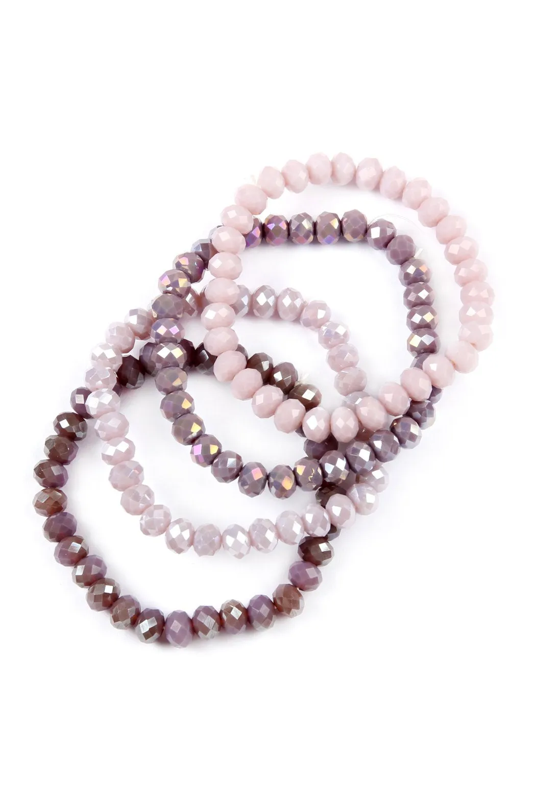 Four Line Crystal Beads Stretch Bracelet