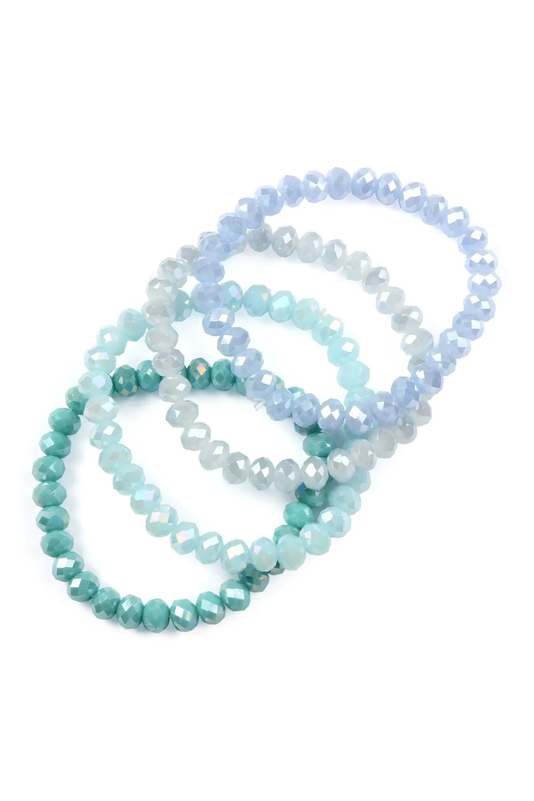 Four Line Crystal Beads Stretch Bracelet