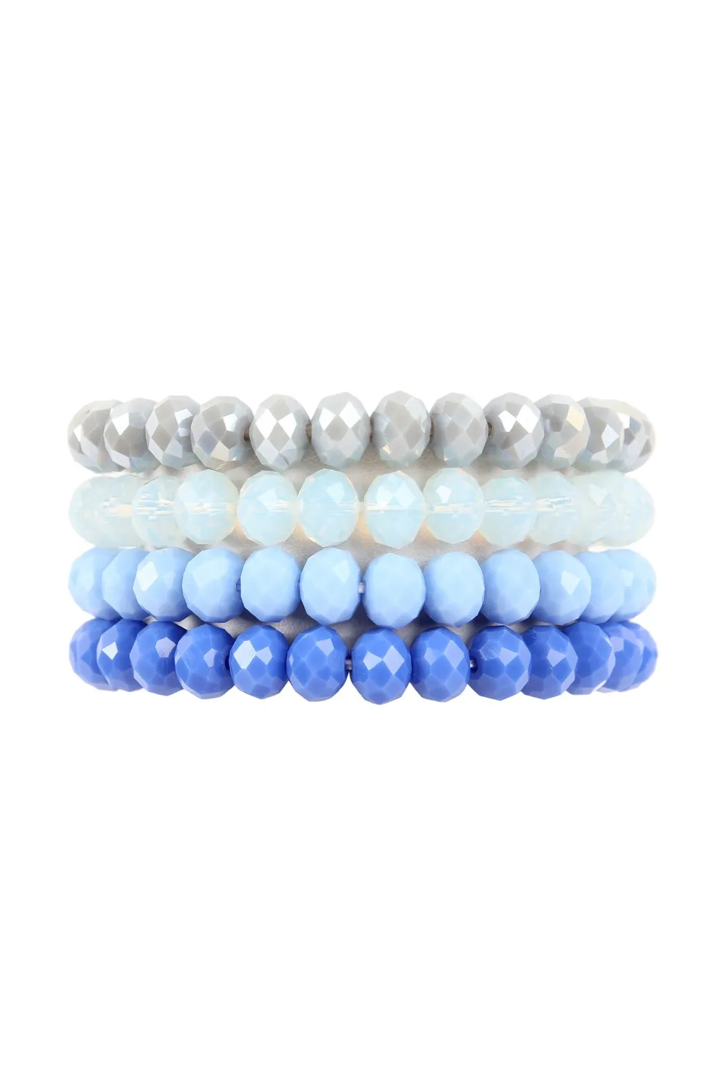 Four Line Crystal Beads Stretch Bracelet