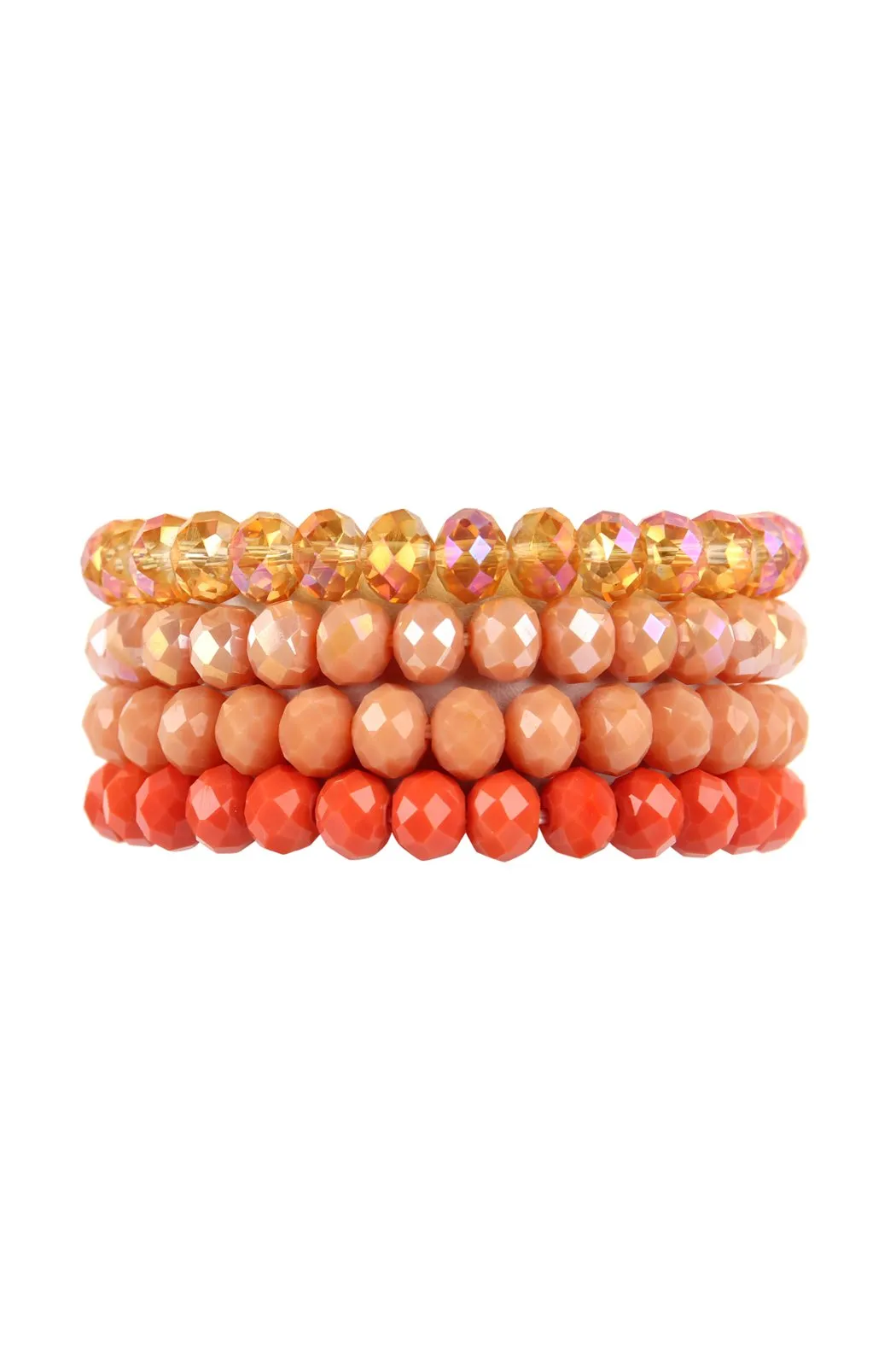 Four Line Crystal Beads Stretch Bracelet