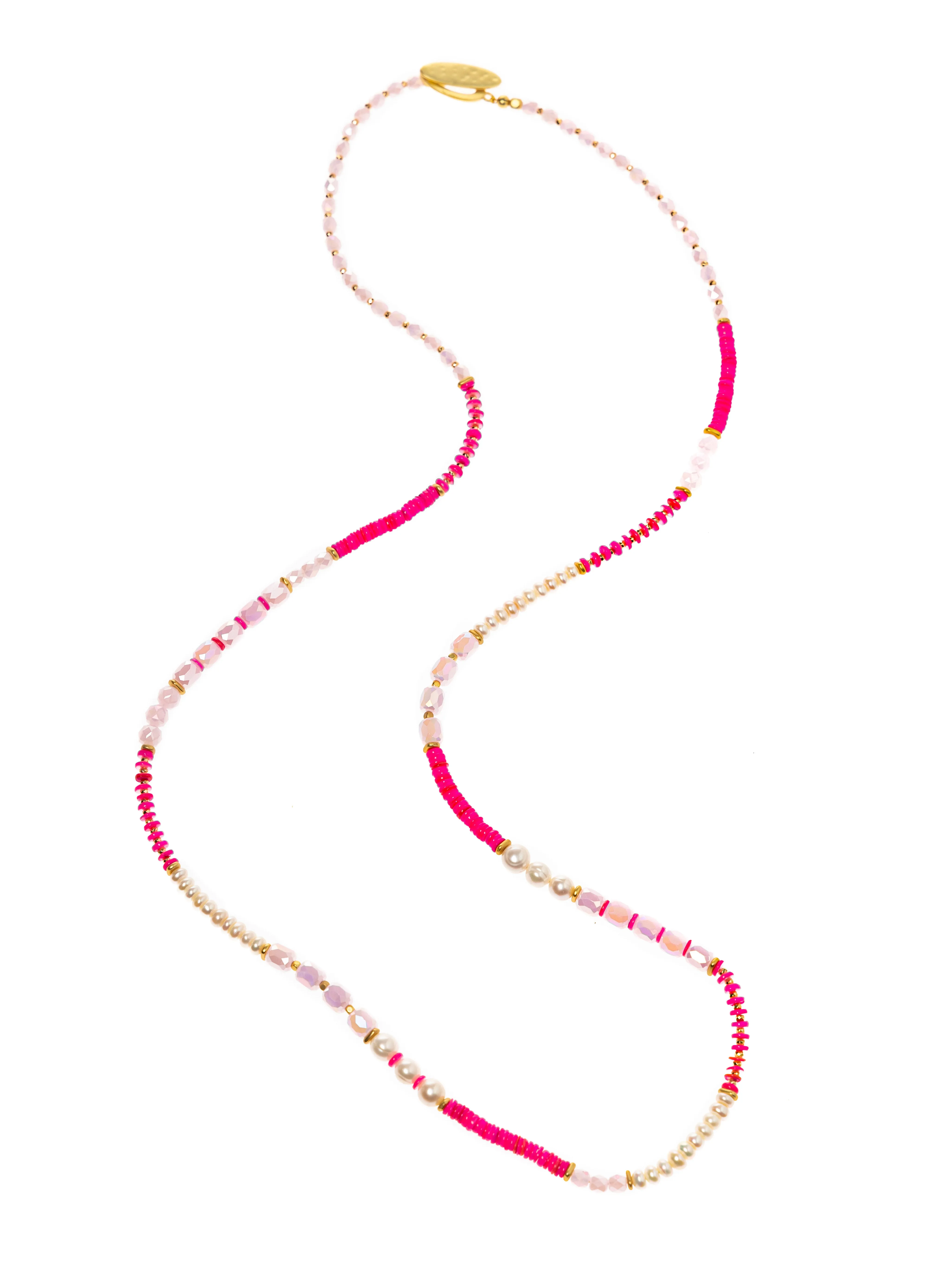 Fuchsia Bubble Maxi Necklace