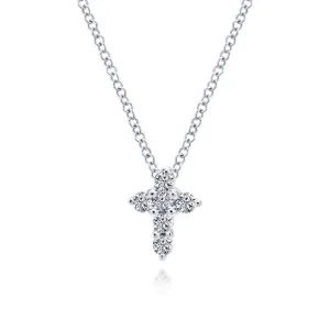 Gabriel & Co. 14k White Gold Faith Diamond Necklace