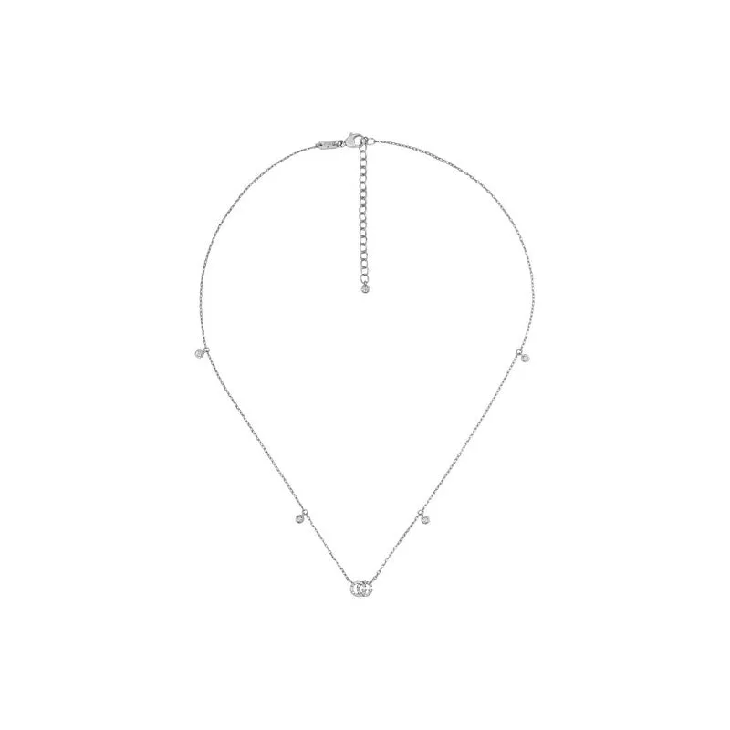 GC GG Running 18ct White Gold Diamond Necklace