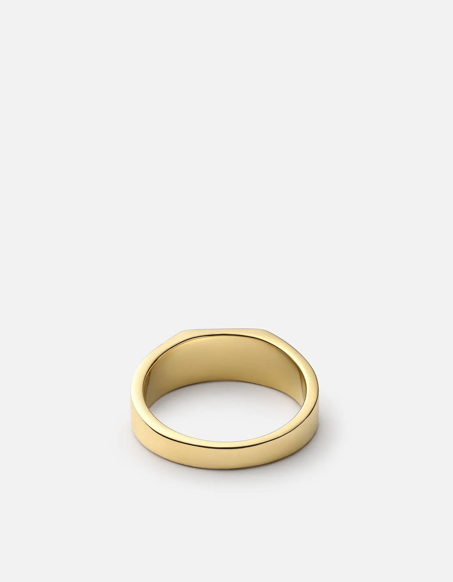 Geo Signet Ring, Gold Vermeil/3 Letters