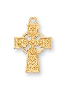 Gold on Sterling Celtic Baby Chain and Boxed - J8023B