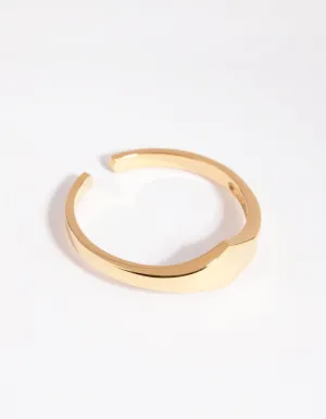 Gold Plated Sterling Silver Signet Ring