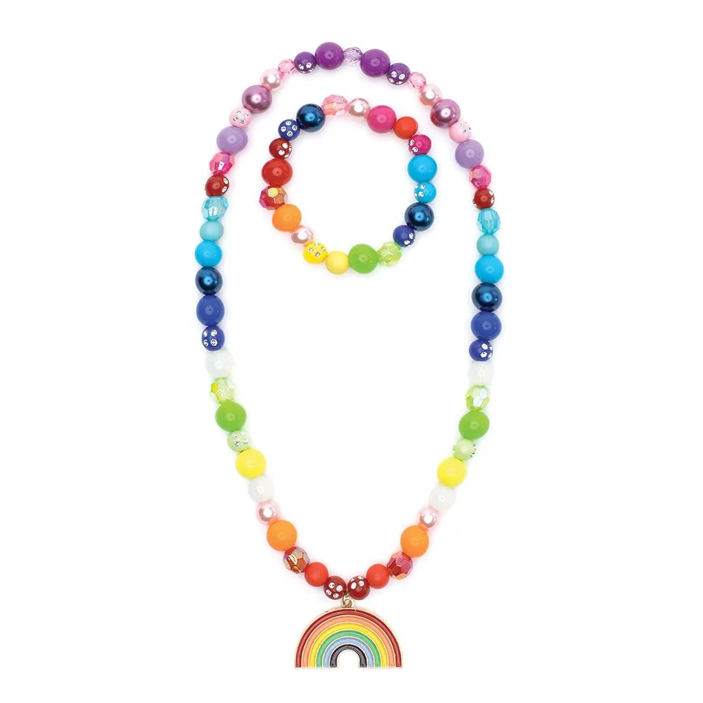 Great Pretenders Double Rainbow Necklace & Bracelet Set