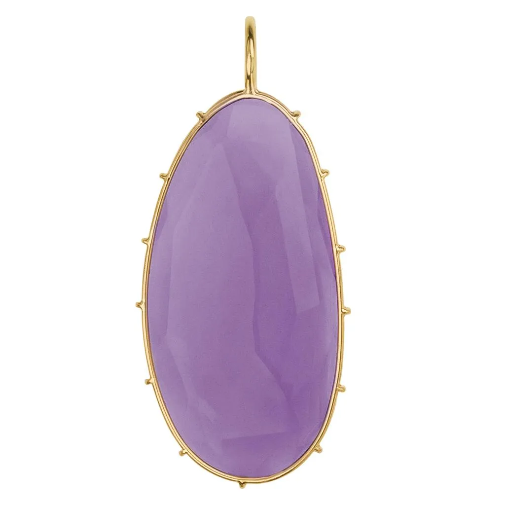 Heather B. Moore Large Purple Amethyst Harriet Stone Pendant