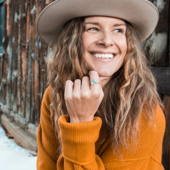 Hiouchi Sterling Silver Stone Stacker Ring | Herkimer Diamond