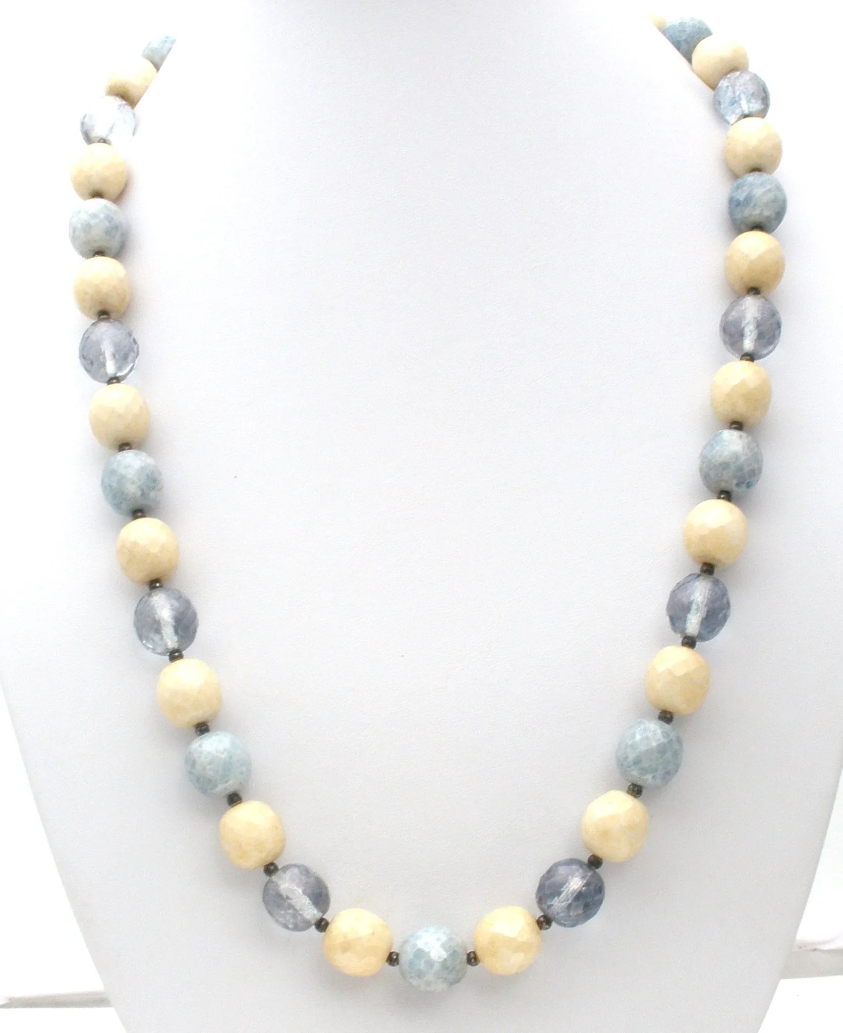 Joan Rivers Blue Agate & Crystal Bead Set