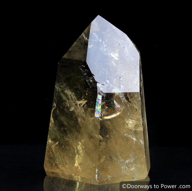 John of God Citrine Abundance Casa Crystal Point w/ Devic Temple