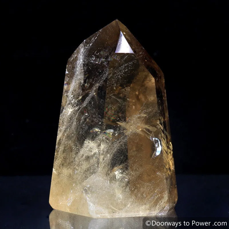 John of God Citrine Abundance Casa Crystal Point w/ Devic Temple