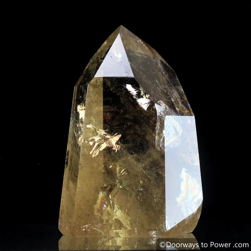 John of God Citrine Abundance Casa Crystal Point w/ Devic Temple