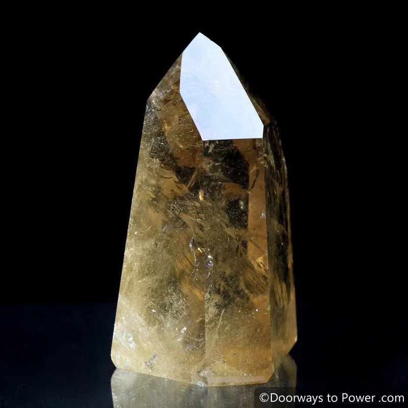 John of God Citrine Abundance Casa Crystal Point w/ Devic Temple