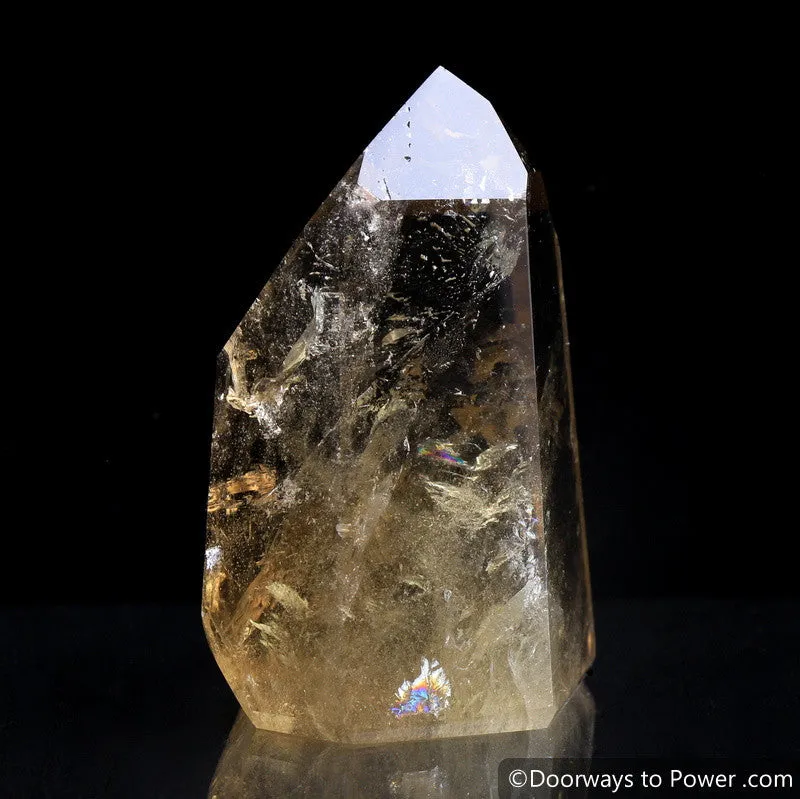 John of God Citrine Abundance Casa Crystal Point w/ Devic Temple