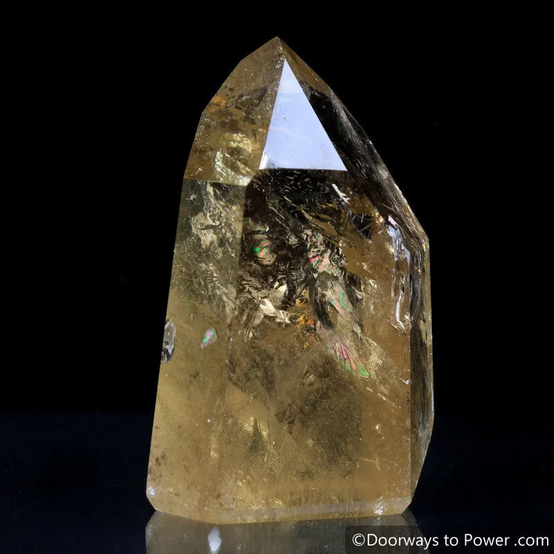 John of God Citrine Abundance Casa Crystal Point w/ Devic Temple