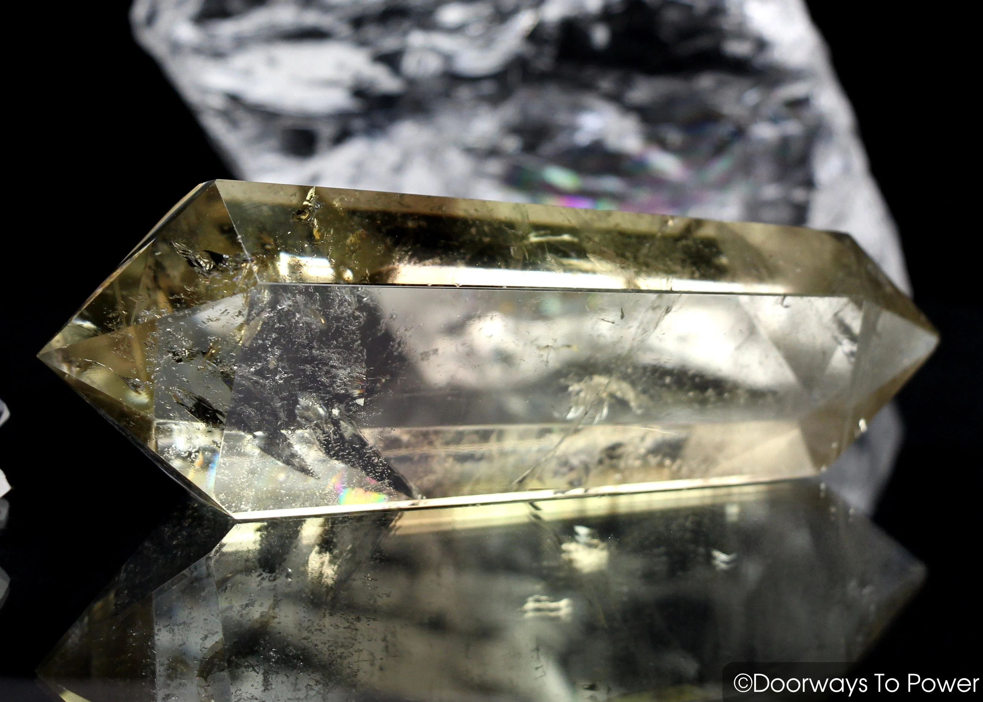 John of God Citrine Double Terminated Phantom Quartz Isis Crystal