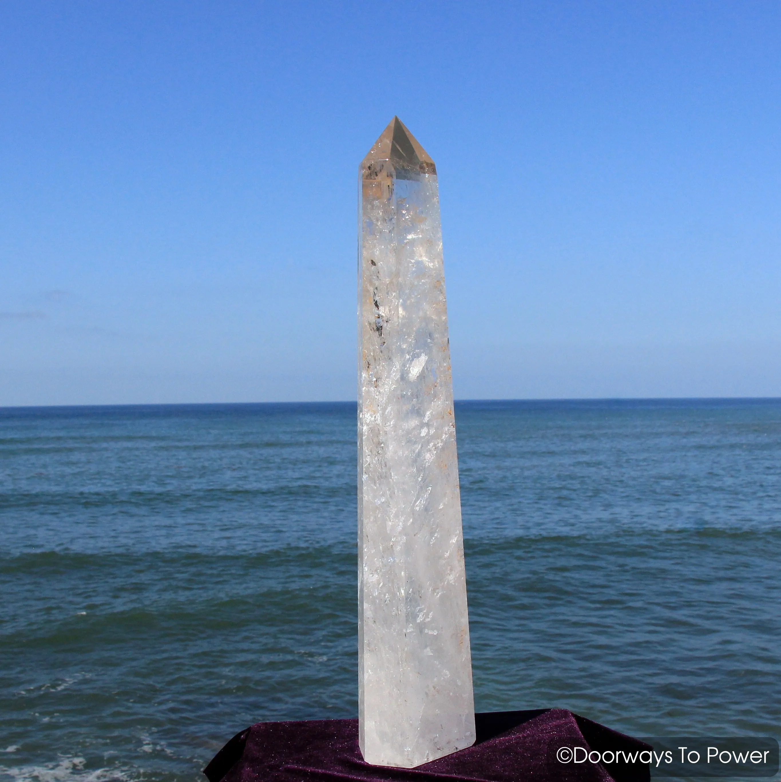 John of God Quartz Casa Crystal Point 'Manifest Spirit' Exquisite 23" & 16.5 lbs