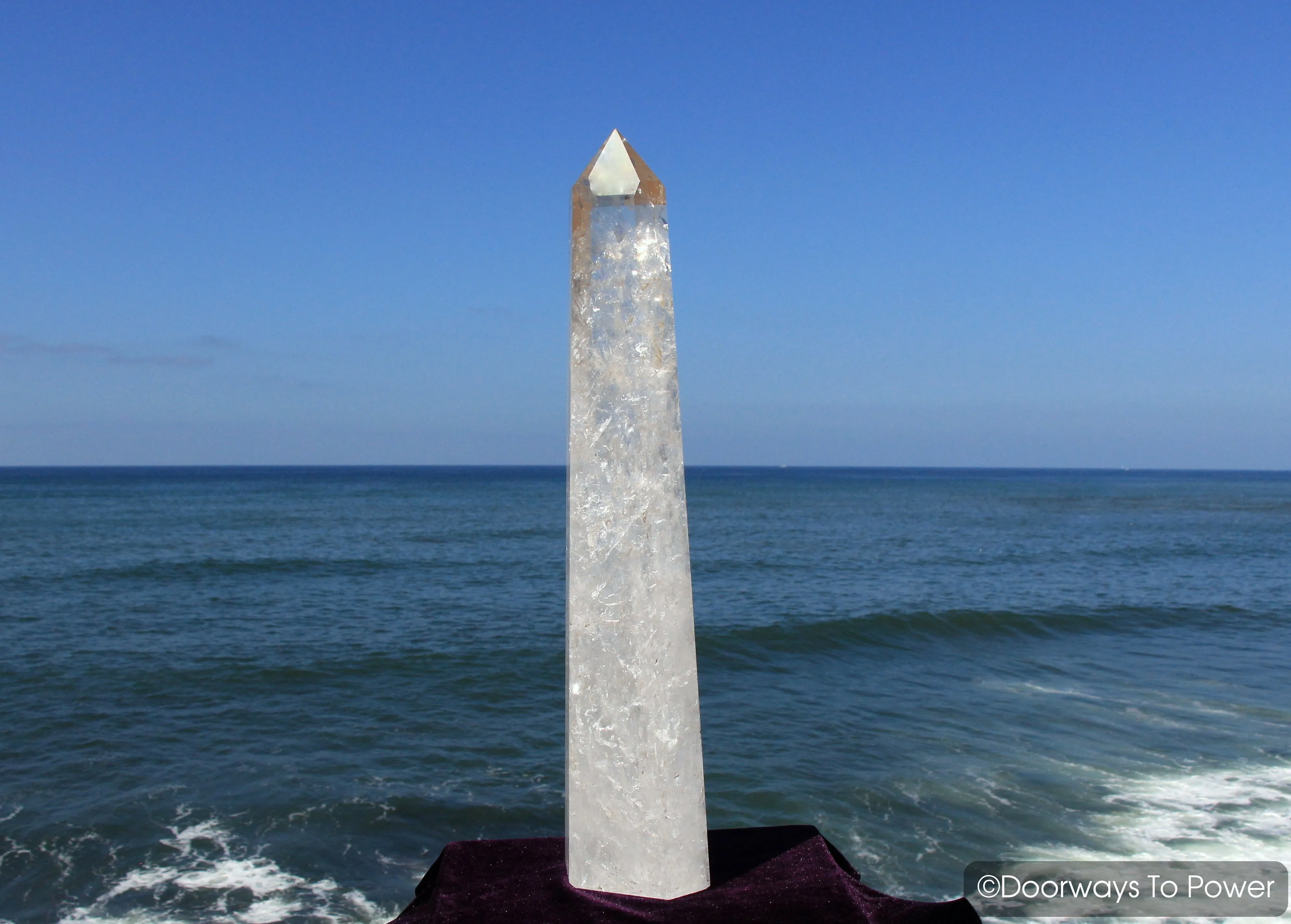 John of God Quartz Casa Crystal Point 'Manifest Spirit' Exquisite 23" & 16.5 lbs