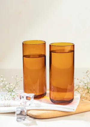 Juliette Cocktail Glasses - Amber Tall Glasses