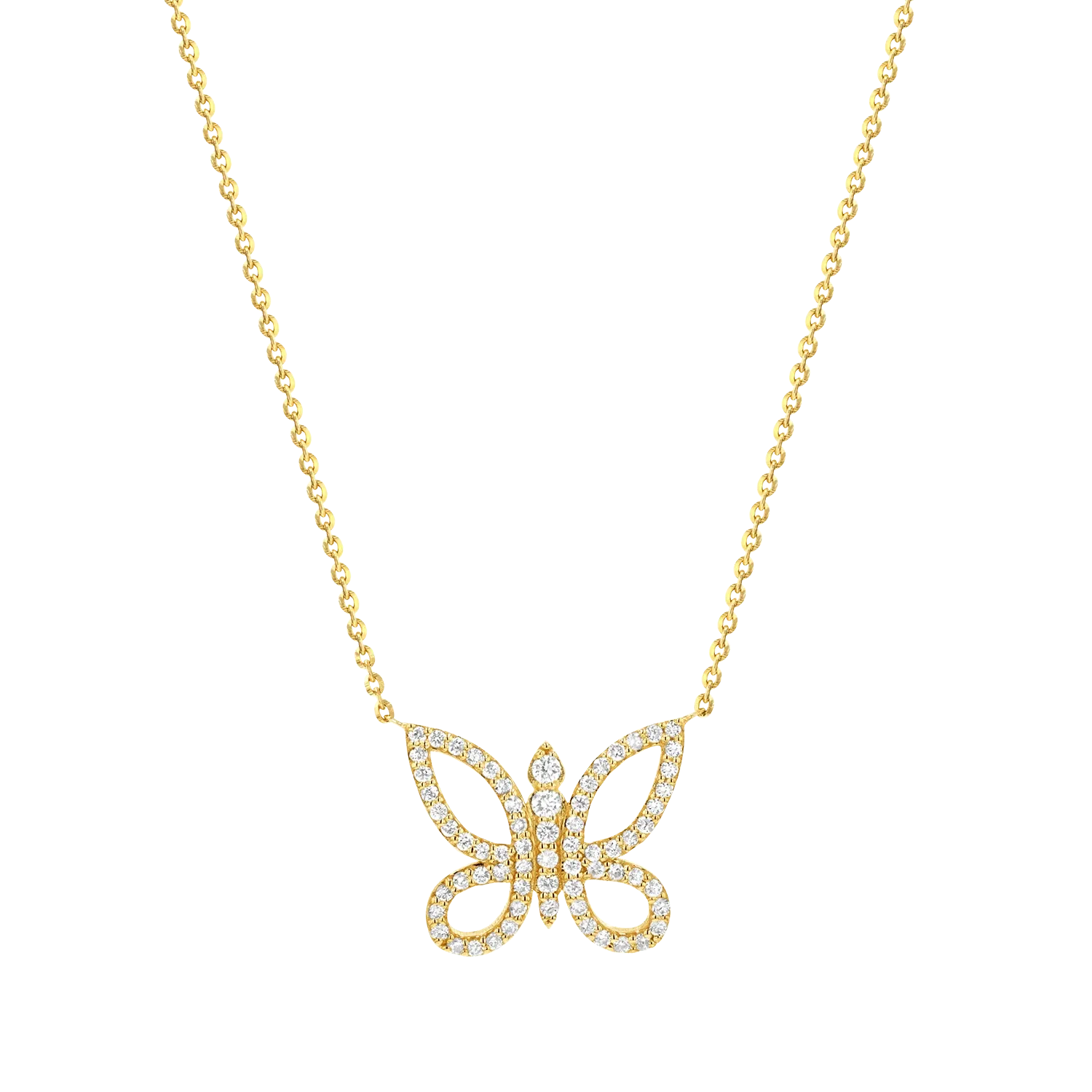 Kids Diamond Pave Butterfly Necklace