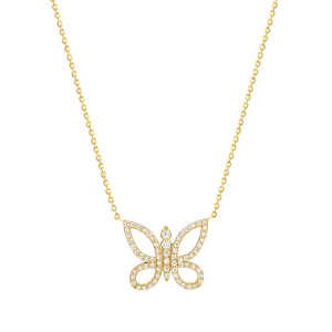 Kids Diamond Pave Butterfly Necklace