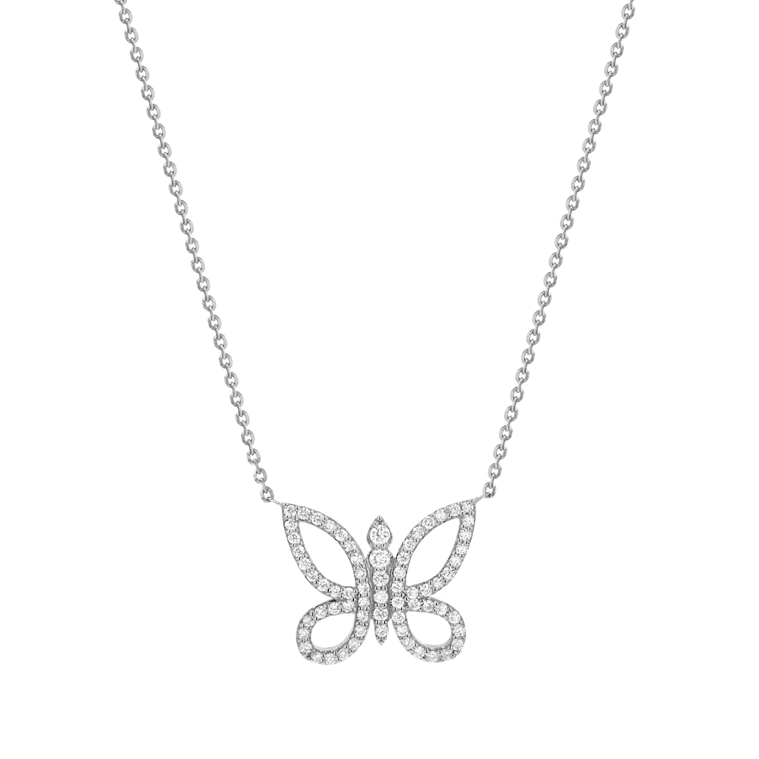 Kids Diamond Pave Butterfly Necklace