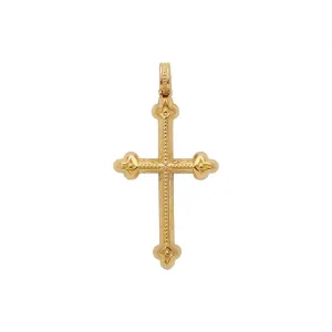 Konstantino Mens Kavafi 18K Yellow Gold Cross Pendant