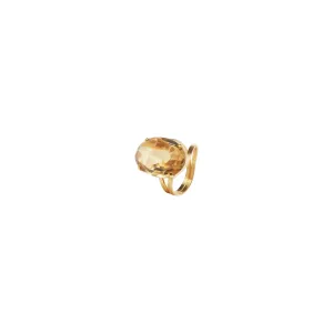 Lachesis Citrine Adjustable Ring