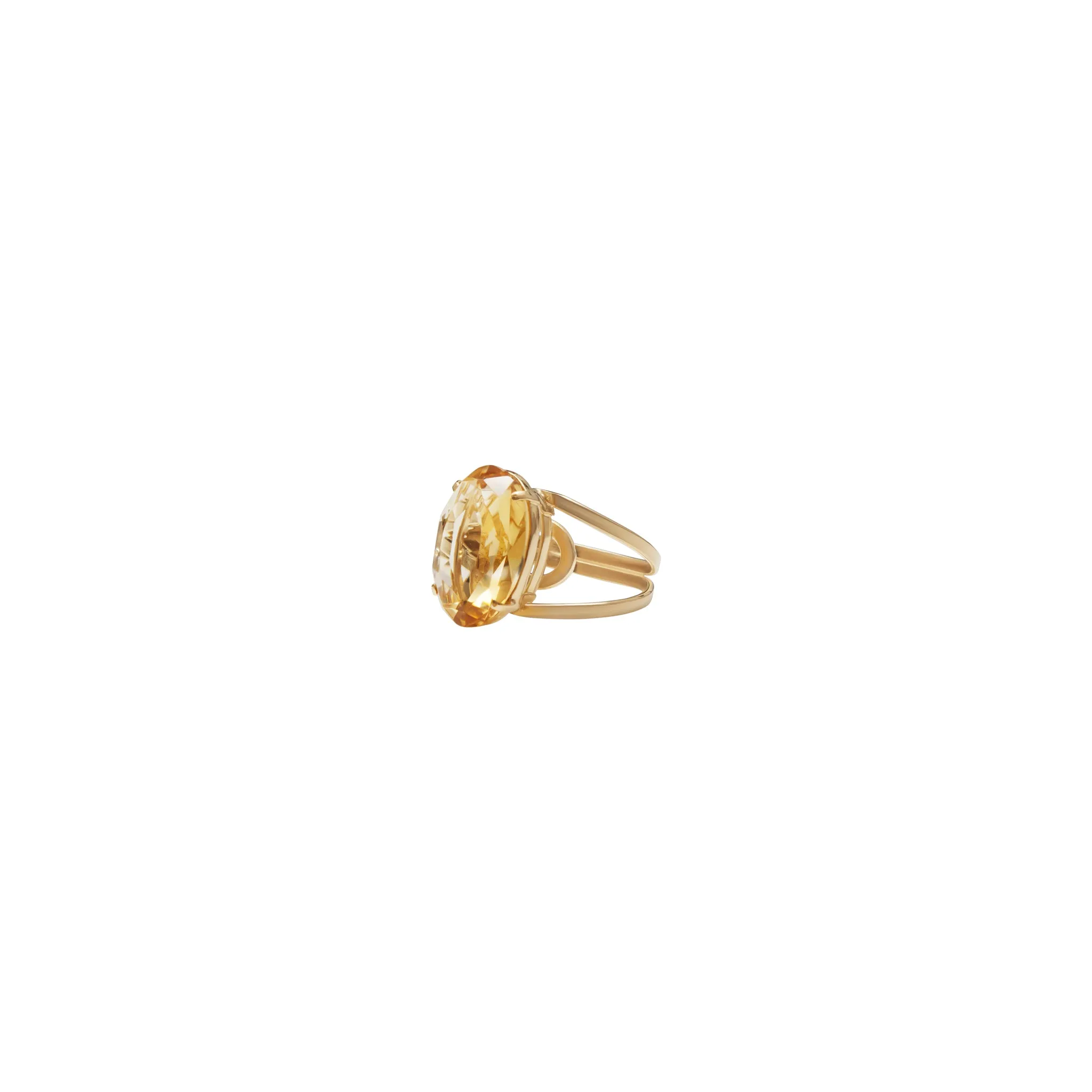 Lachesis Citrine Adjustable Ring