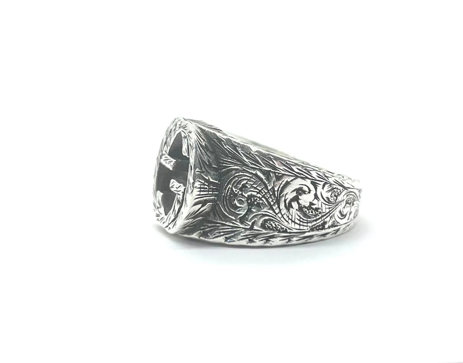 Men’s Sterling Etched Gucci Ring