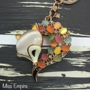 Moonstone Elder Fox Bag Charm