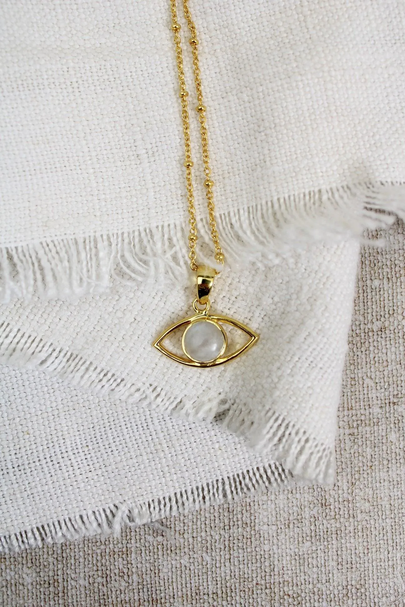 Moonstone Eye Necklace